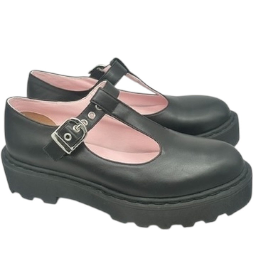 Current Mood Black Chunky Mary Jane Platform‎ Shoes 9
